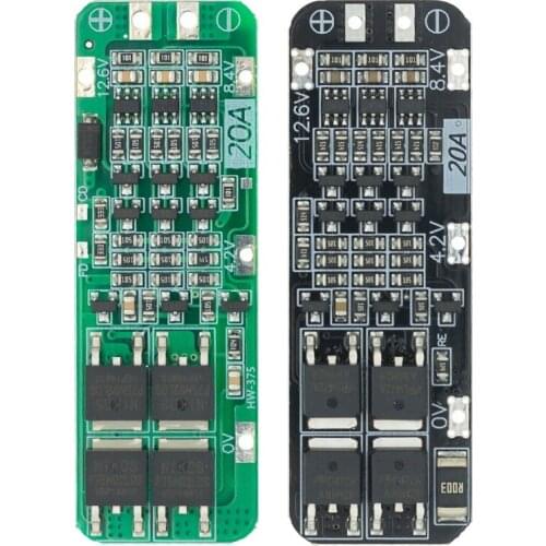 3S 20A Li-ion Lithium Battery 18650 Charger PCB BMS Protection Board 12.6V Cell 59x20x3.4mm Module For Arduino