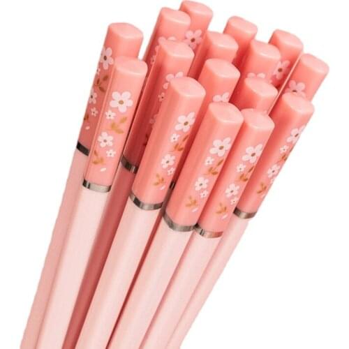 5Pairs Nordic Multicolor Chopsticks Non-slip Sushi Stick Chopsticks INS Style High Temperature Resistant Household Good-looking