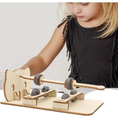 Magnetic Car Collective Simple Operation Wood Magnetic Induction Assembly Toy for Kid