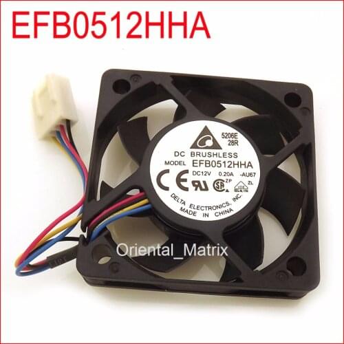 Free Shipping EFB0512HHA 5010 DC12V 0.20A Cooler Cooling Fan