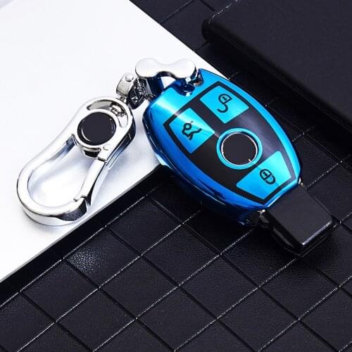 1pcs Soft TPU Car Key Fob Case for Mercedes Benz C E M S CLA CLS CLK GLC GLK G Class Smart Remote Keyless Entry Key Fob Shell