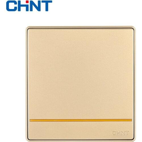 CHINT Wall Switch Socket NEW2D Decorative Light Switches Large Panel One Gang Two Way 16A Steel Frame