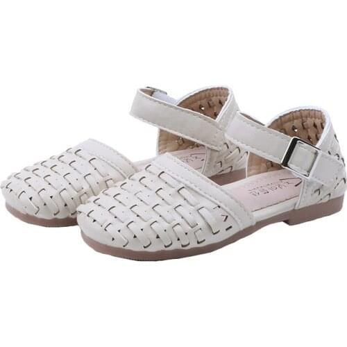 Children sandals for girls shoes casual sneakers spring/summer baby girls knitted half-sandals fashion beach shoes