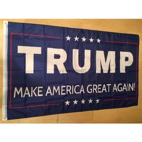By dhl 100pcs Flags 3 By 5 Foot Flag Trump American Flag Brass Grommets Banners