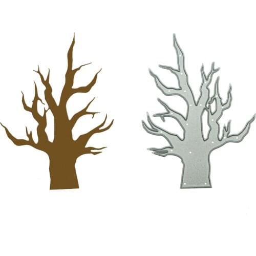 For Scrapbooking Withered Tree Branch Pattern Metal Cutting Dies Paper Art Work Clipart Decorating DIY Halloween Invitation Card