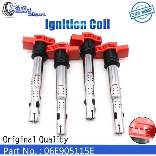 XUAN Ignition Coil 06E905115E For Volkswagen CC Beetle Eos Golf R Tiguan Audi S3 A4 A5 A6 Q5 R8 Q7 TT allroad Quattro 2.0L 2.0T