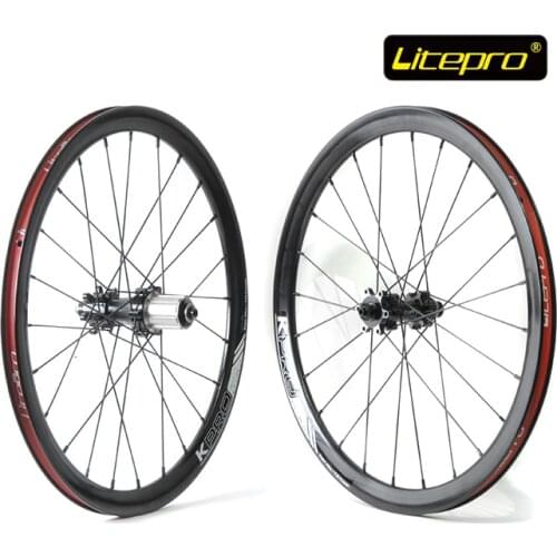 Litepro Elite 20 Inch Disc Brake Straight Pull Wheel Set DT Spoke 406 Folding Bike Refiting JP8 KAA084 Bicycle Parts