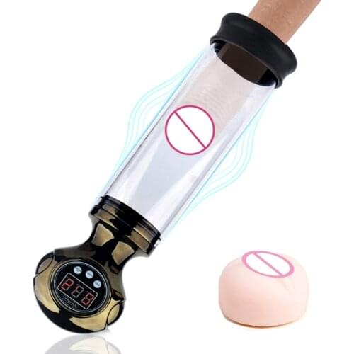 Penis Pump Vibrator Enlargement Vacuum Pump Erection Electric USB Automatic Penis Enlargement Cock Extender For Men Sex Toys