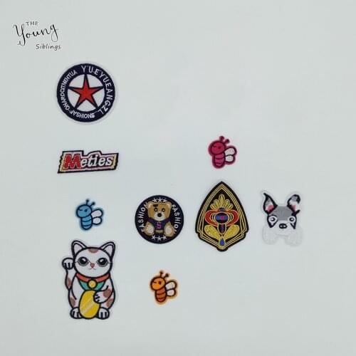 New arrive Cartoon Patch for Clothing Iron on patch Embroidery Sewing Applique Cute Sew On Fabric Badges DIY Apparel Accessories