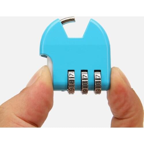 Mini Anti-Theft Password Lock 3-Digit Code Luggage Password Padlock Drawer Storage Box Combination Locks Backpack Zipper Lock