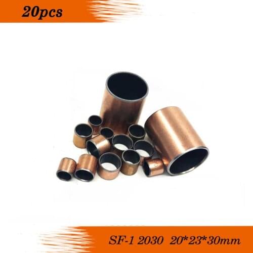SF-1 2030 Oilless bush DU Self-lubricating bushing Sintered bush Size 20*23*30mm sliding bearing