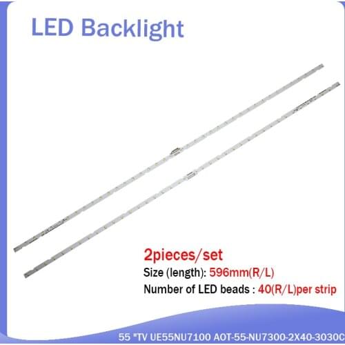 10 PCS LED Backlight strip for UE55NU7100 UE55NU7300 UE55NU7170 UE55NU7105 UE55NU7120 UE55NU710C STS550AU9 HG55NJ678 UE55NU7400