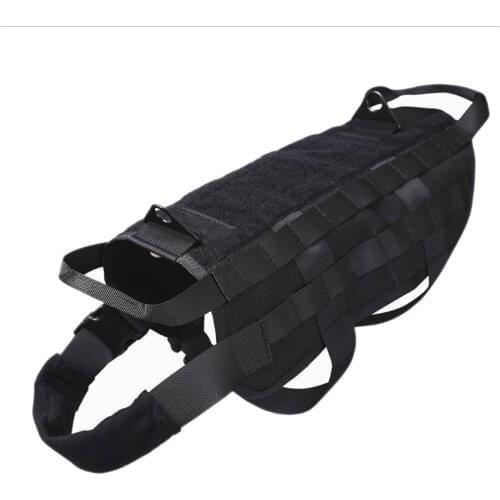 Tactical Service Dog Vest Breathable Military Dog Clothes K9 Harness Adjustable Size Training Hunting Molle Dog Tactical Harness