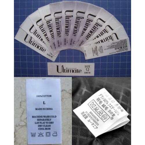 Woven garment care labels printing custom wash labels