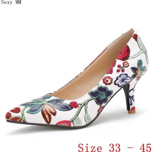 High Heels Women Pumps High Heel Shoes Stiletto Woman Wedding Shoes Small Plus Size 33 - 40 41 42 43 44 45