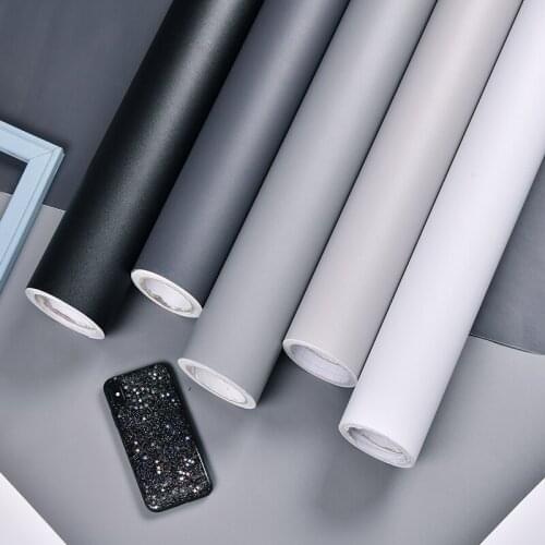 Vinyl PVC Matt Waterproof Self Adhesive Wallpaper Stick and Peel Home Decor Bedroom Living Room Kitchen Furniture Wall Stickers