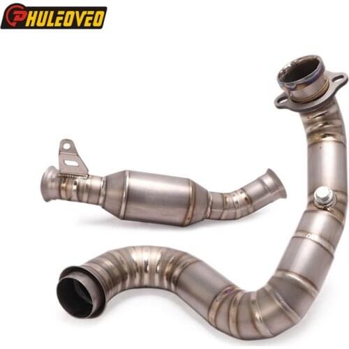 Motorcycle Exhaust Header Link Pipe for KTM Duke 690 12-19 Husqvarna Vitpilen 701 18-20 Svartpilen 701 19-20 Slip-on Silencer