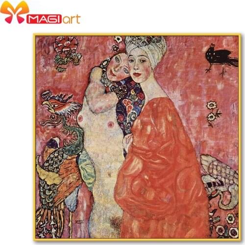 Cross stitch kits Embroidery needlework sets 11CT water soluble canvas patterns 14CT portrait Good sisters -NCMP064