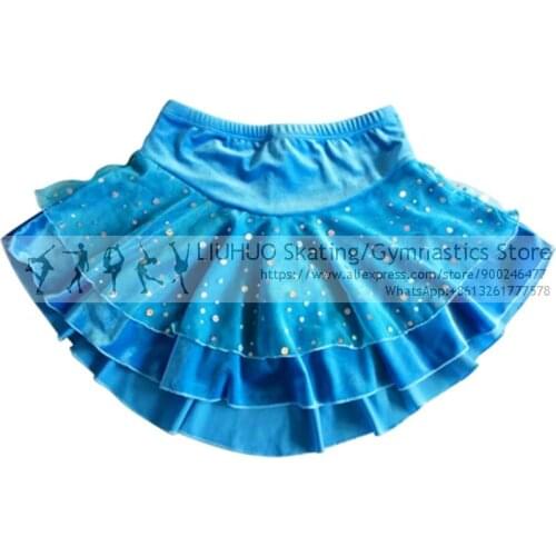 Ice Skating Skirts Girls Soft velvet Kids Children Skate Team Training skirts Girls Skiing Figure skating dress
