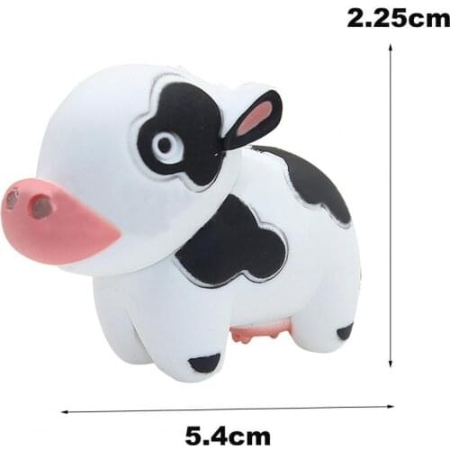 1PCS Bag Pendant Decorative Lovely Dairy Cow LED Key Ring for Kids Childrens Gifts Women Girls Jewelry Bag Accessories