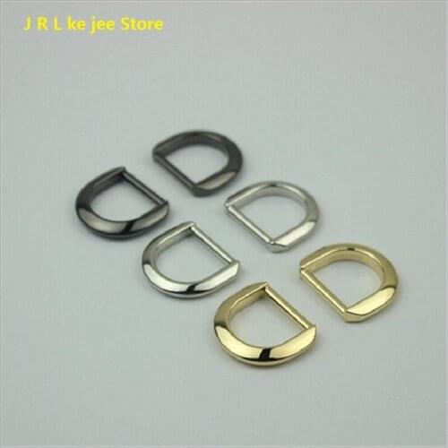 10pcs/lot Luggage Handbag Hardware Accessories DIY High-end Zinc Alloy Leather D Ring Belt Buckle