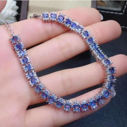 100% Natural And Real Sapphire Bangle Free shipping Real natural sapphire Bangle