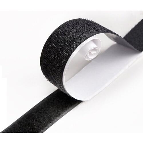 2M/4M/6M Black White Velcro Self Tape Adhesive Hook Loop Fastener Nylon Sticker Disks Tape Sewing Adhesive with Glue