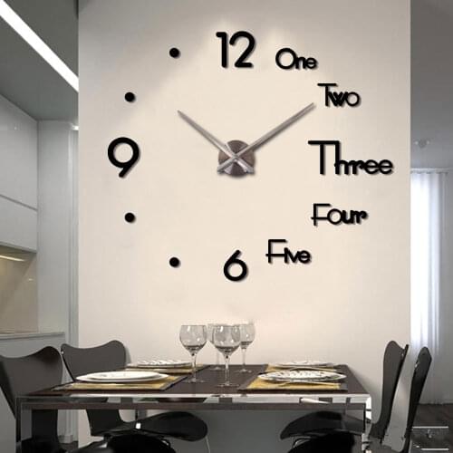 2020 New Wall Clock Quartz Watch Modern Design Large Decorative Clocks Europe Acrylic Stickers Living Room Mechanism