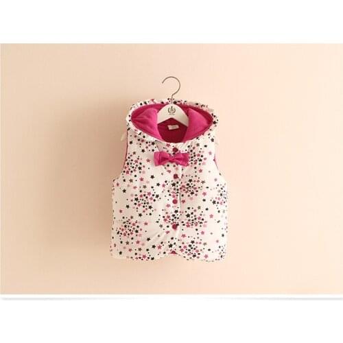 2020 Girls Warm Hooded Down Vest Baby Thicken Waistcoat Kids Outerwear Vest Children Clothing Boys Girls Autumn Jackets Vest M6