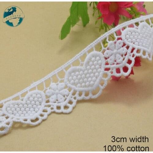 5yards 3cm 100% cotton lace sewing ribbon guipure lace trim or fabric warp knitting DIY Garment Accessories free shipping#3212