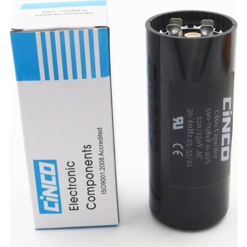 590-708MFD 220V 250V 275V CD60 Air Compressor Washing Machine Start Capacitor 590-708 mf uf Compressor 220VAC 250VAC