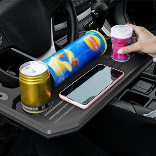 Car Table Steering Wheel Holder Tray For Food Work Cart Drink Coffee Goods Multifunctional Auto Laptop Computer Desk Mount Stand