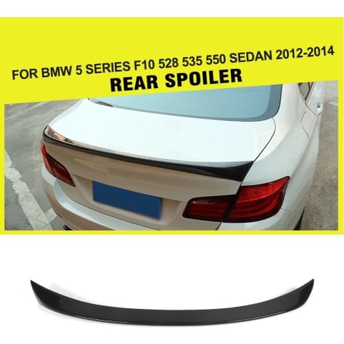 Car-Styling Carbon Fiber / FRP Auto Rear Racing Spoiler Wing Lip for BMW 5 Series F10 528 535 550 Sedan 2012 - 2014