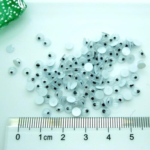 Free shipping 2000pcs/lot 4mm Hot Sell Round Movable Plastic Doll Eyes For Doll Toy/Scrapbook Handmade DIY Crafts EA4MM