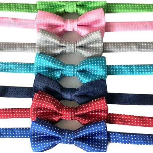 Kid Bow Tie Pet Dot Printed Bowties Dog Cat Wave Point Neckwear Children Bow Ties Wedding Party Fashion Accessories Wholesale SN