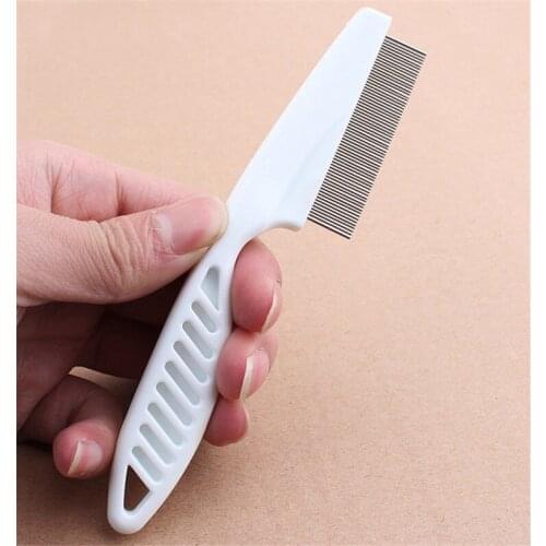 DHL 400 pcs Pet Dog Hair Flea Comb Stainless Pin Dog Cat Grooming Brush Comb Clean Tool