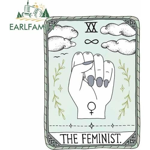 EARLFAMILY 13cm x 9.5cm for The Feminist Vinyl Car Stickers Motorcycle Personality Fine Camper JDM Assessoires Decal for VAN SUV