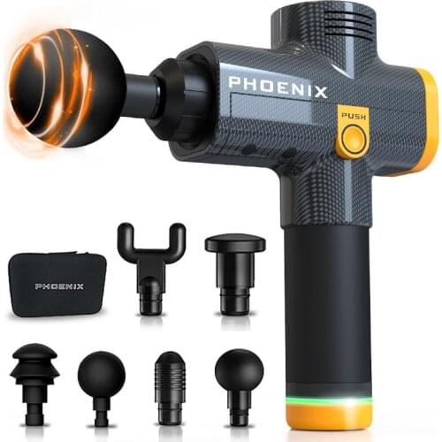 Gun Phoenix A2 Massage Gun Electric Deep Stimulation Fascia Gun 6 Heads Massager For Body MG5589