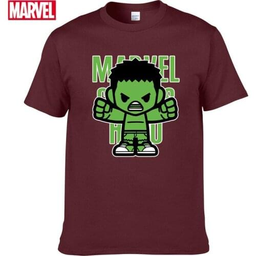 Marvel The Avengers Hulk T-shirt Comfortable Breathable 100% cotton Fashion clothes for teens Summer Tops Mens clothing #153