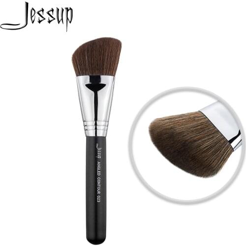 Jessup Powder brush Makeup brush Cosmetic Angle Contour Bronzer cream liquid Fiber hair 023