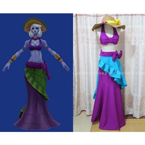 2016 LOL Soraka Hero Cosplay Custom made Costume With Hat
