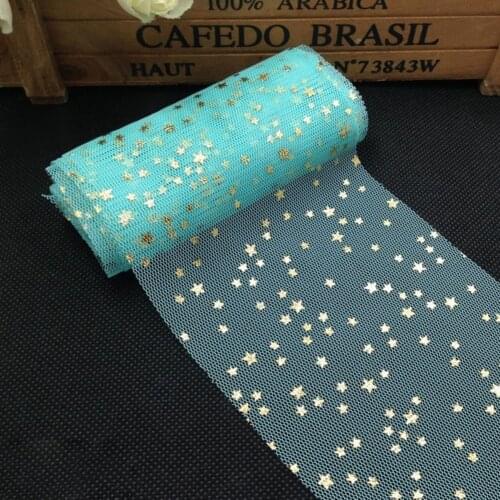 DIY Border lace 5 yards/roll Star Tulle Ruffles Glitter Tulle Bow Squine Tulle Wedding Decor Elegant Lace Ribbon Nylon Tulle