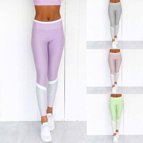 Rich Elastic Stripes Patchwork Mesh Women Leggings Fall 2019 New High Waist Warm Legging Hip-up Bodybuilding Trackpants Fitness