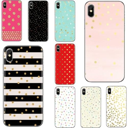 For LG K10 K8 K7 K4 Nokia X6 2 3 5 6 8 9 230 3310 2.1 3.1 5.1 7 Plus 2017 2018 Soft TPU Cover Red Pink Yellow Gold Confetti Dots