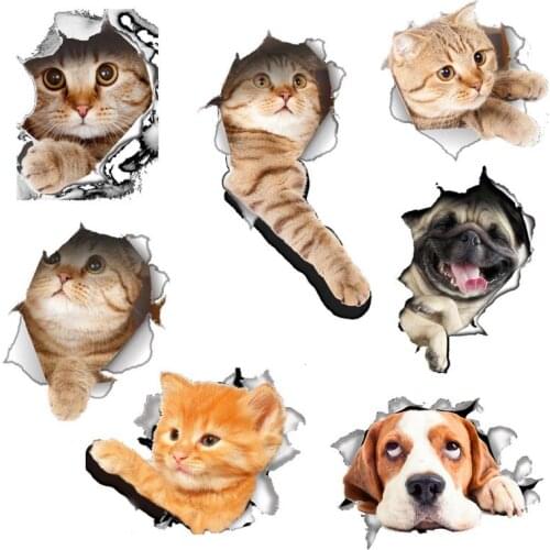 1PC 3D Cute DIY Cat Decals Adhesive Family Wall Stickers Window Room Decorations Bathroom Toilet Seat Decor Kitchen Accessories