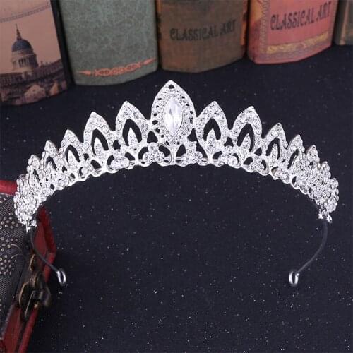 New Fashion White Crystal Mini Tiara Infantil Crown Children Girl diadema Bridal Bride Noiva Wedding Hair Jewelry corona