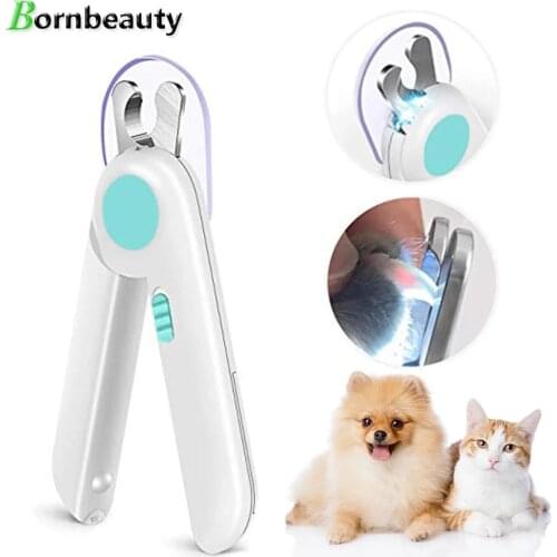 Pet Nailclippers Professional LED Safety Nail Scissors Stainless Convenient Nail Cutter Pets Dogs Cat Claw Trimmer Grooming Tool