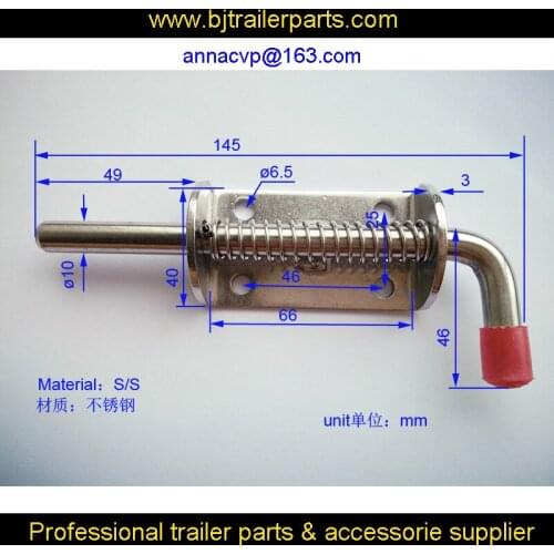 Stainless Steel Tailgate Latch Fastener Lock Spring Loaded 10mm x 145mm spring loaded catches,Truck Trailer Ute