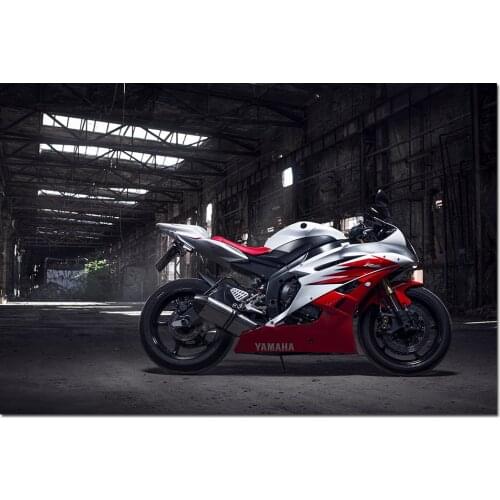 Modern Paintings Yamaha R6 Sport Motorcycle Posters Canvas Prints Wall Art for Home Room Decor