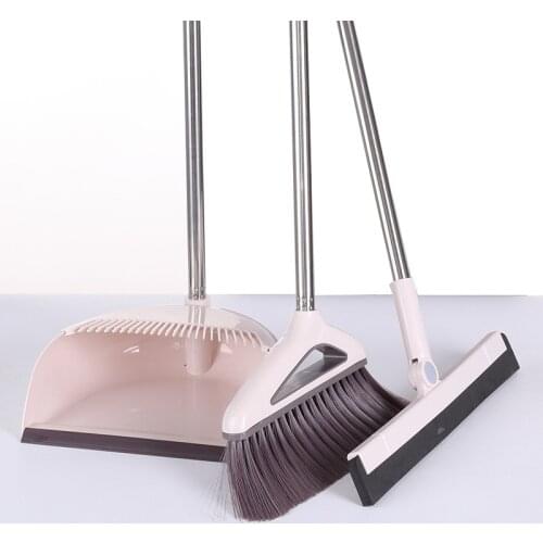 Practical Broom Dustpan Suit European Foldable Combination Soft Hair Broom Multifunction Household Dustless Dustpan Cleaning Set